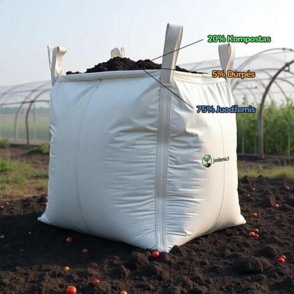 Kompostinis daržo juodžemis, didmaišis 1 m³ (~1300 kg)